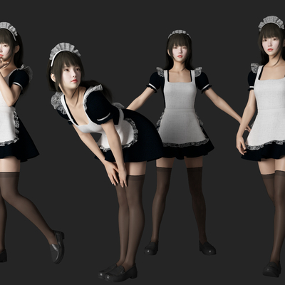 Modern maid beauty figure