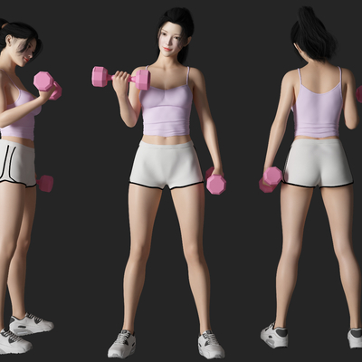 Modern Fitness Beauty Characters