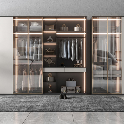 Modern minimalist wardrobe