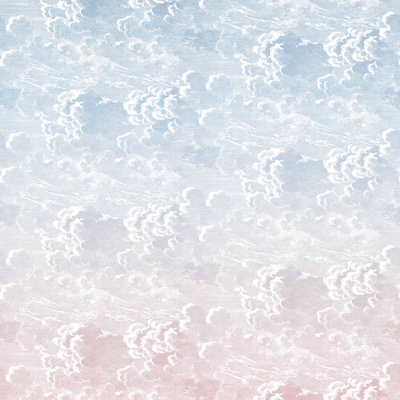 Blue Xiangyun Clouds Printed Wallpaper Wall Cloth Wallpaper