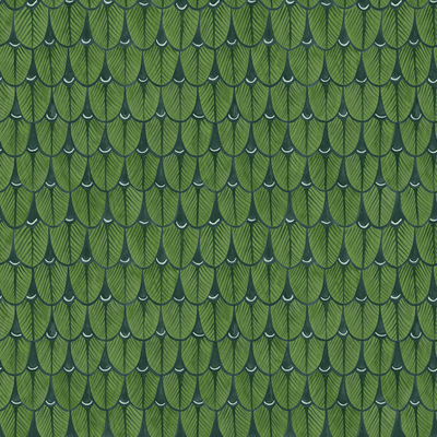 Green print wallpaper