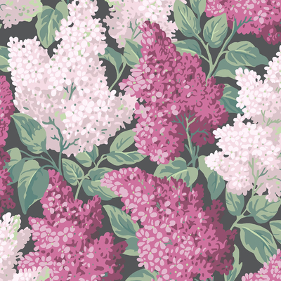 Pink plant print wallpaper wall covering wallpaper