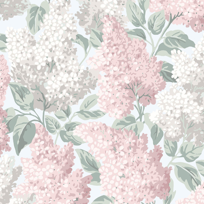 Pink plant print wallpaper wall covering wallpaper