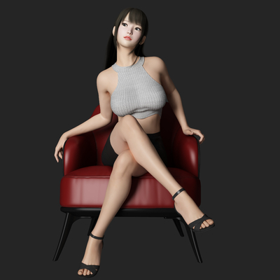 Modern Sitting Beauty Characters