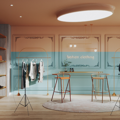 Modern clothing store studio