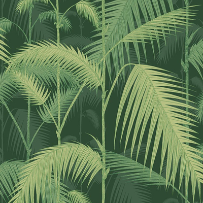 Green leaves plant print wallpaper