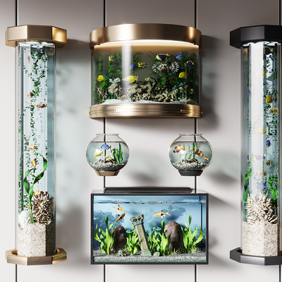 Modern glass fish tank