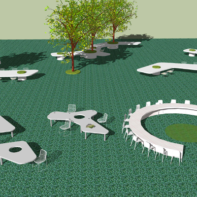 Modern outdoor special-shaped tree pool seat