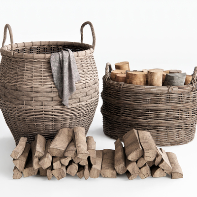 Modern bamboo basket bamboo basket firewood