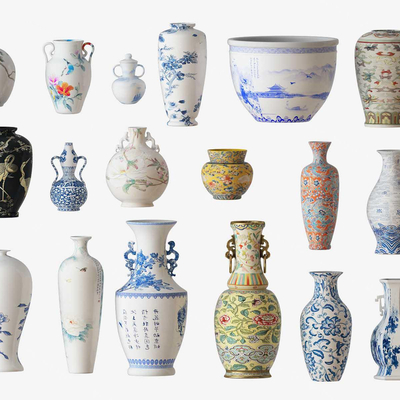 Neo-Chinese Style Blue and White Porcelain Vase