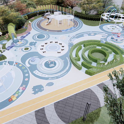 Modern Children's Activity Area Landscape