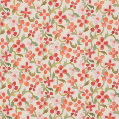 Floral print plant wallpaper