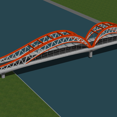 modern river-crossing bridge