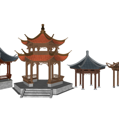 Chinese-style ancient pavilion