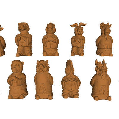 Chinese Zodiac Sculpture Ornaments