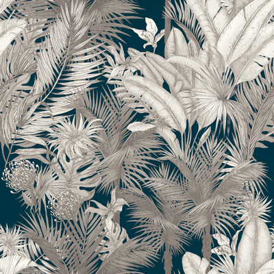 European-style plant rainforest mural wallpaper