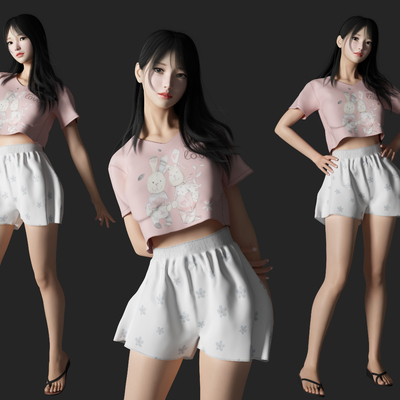 Modern Shorts Beauty Figure