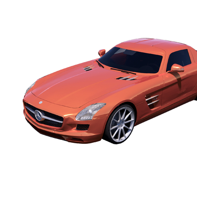 Hyundai Bright Orange Mercedes Benz sports car