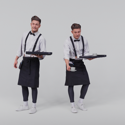 Modern male waiter