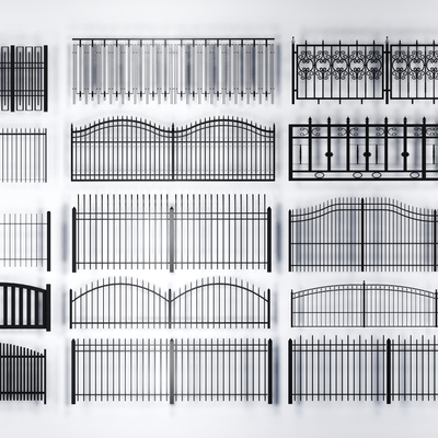 Modern wrought iron fence