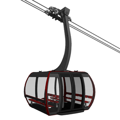 Modern landscape cableway cable car car