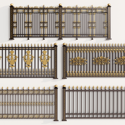 European-style iron railings