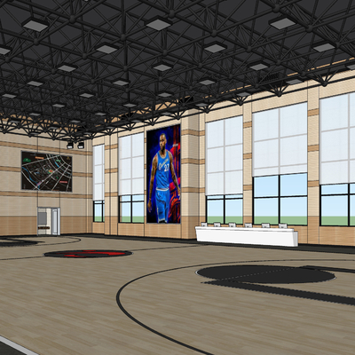 Modern Indoor Basketball Hall