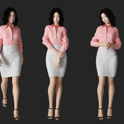 Modern office beauty figure