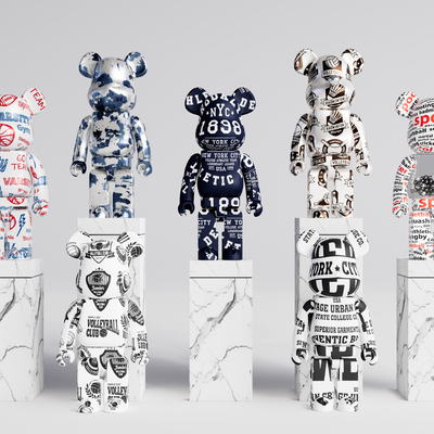 Modern violent bear sculpture ornaments