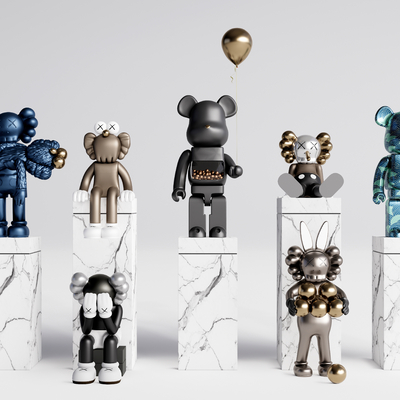 Modern violent bear sculpture ornaments