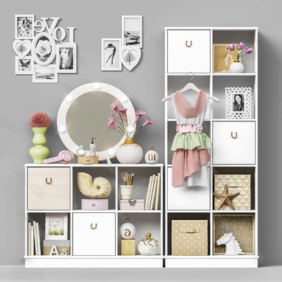 Modern children's storage cabinet