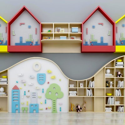 Modern Children's Bookcase Wall Cabinet