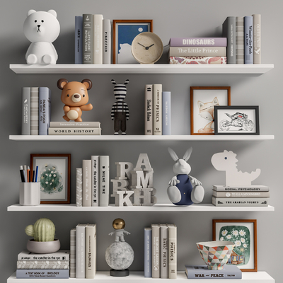 Modern Children's Bookshelf Toy Ornaments