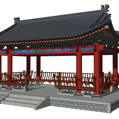 Chinese Style Ancient Pavilion Landscape Pavilion