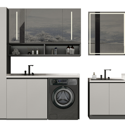 Modern Laundry Cabinet