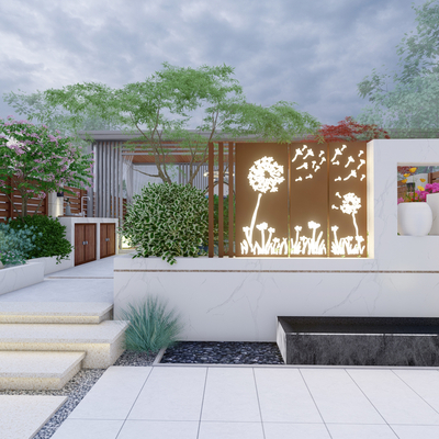 Modern Villa Courtyard