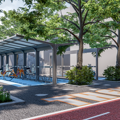 Modern non-motorized carport