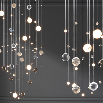 Modern glass ball decorative chandelier