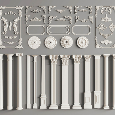 European classical carved corner line