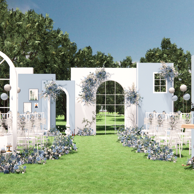 Modern Blue Outdoor Wedding