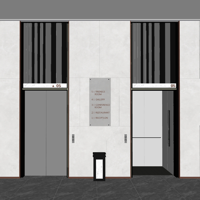 modern elevator door elevator hall