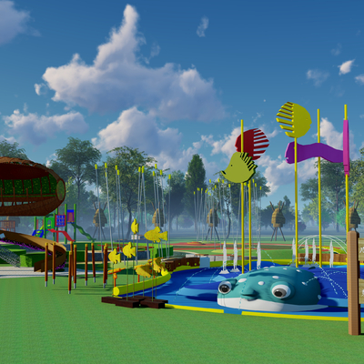 Modern children's amusement park