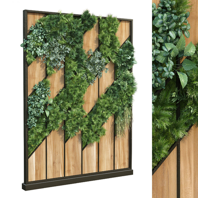 Modern moss green plant wall