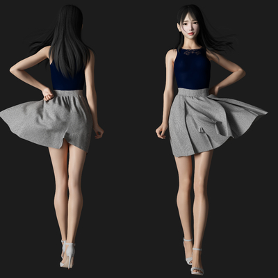 modern skirt beautiful figure