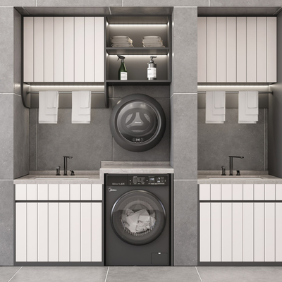 Modern Laundry Cabinet