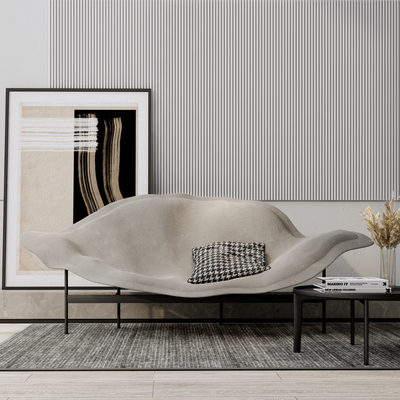 Modern fabric chaise longue