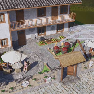 New Chinese Rural Courtyard