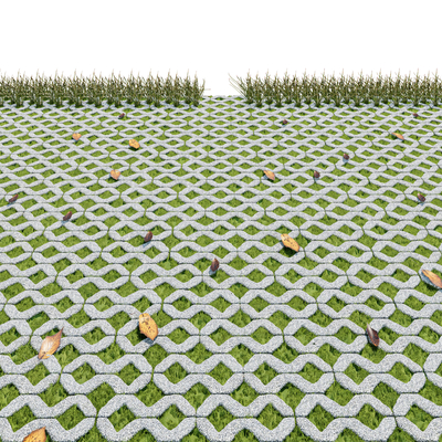 Modern Green Planting Grass Floor Tile