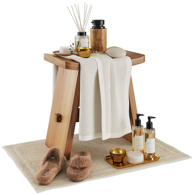 Nordic Solid Wood Side Table Bath Products