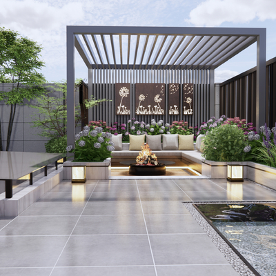 Modern Courtyard Garden